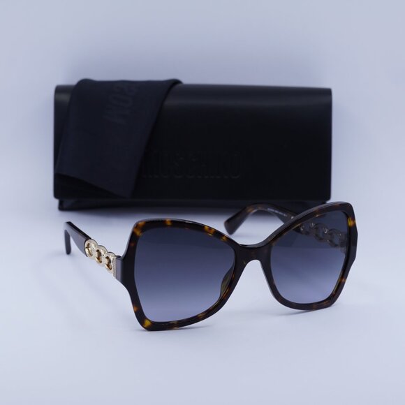 Moschino MOS099/S 0086 9O Butterfly Sunglasses - Havana/Grey Gradient main image 4